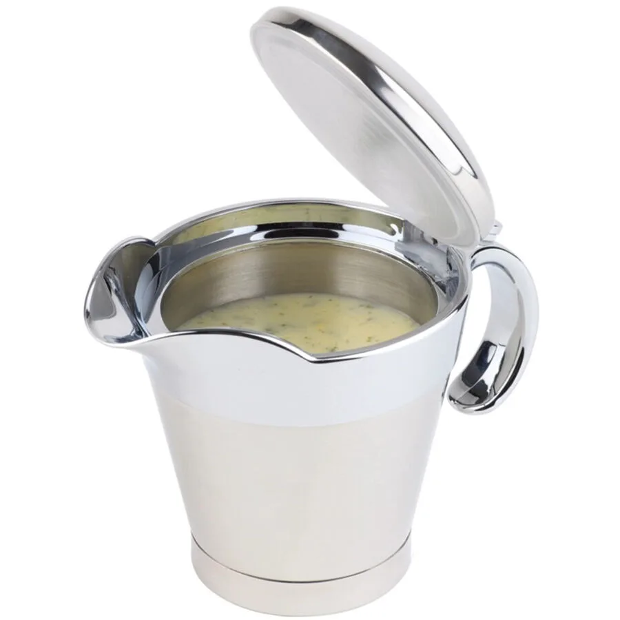 Sauciere Aps silber Edelstahl B 12.5 cm 0.4 l