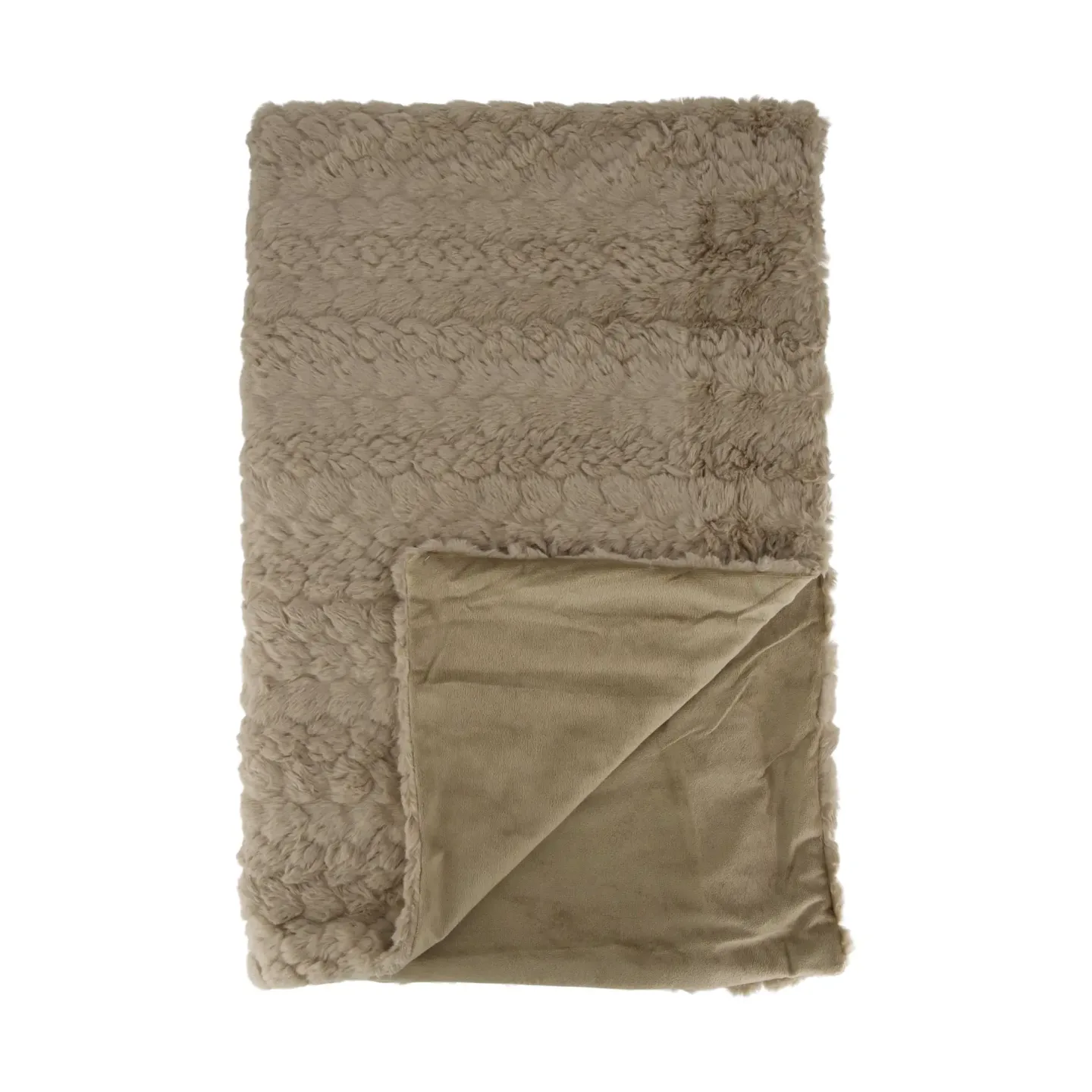Decofinder Plaid Waben, Beige | Schubiger Möbel