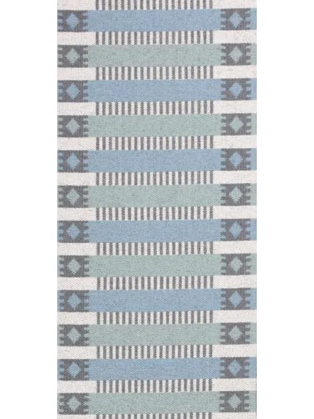 Plastmatter - Horredsmattan Märta (blå/grønn) (Størrelse: 70 x 100 cm)