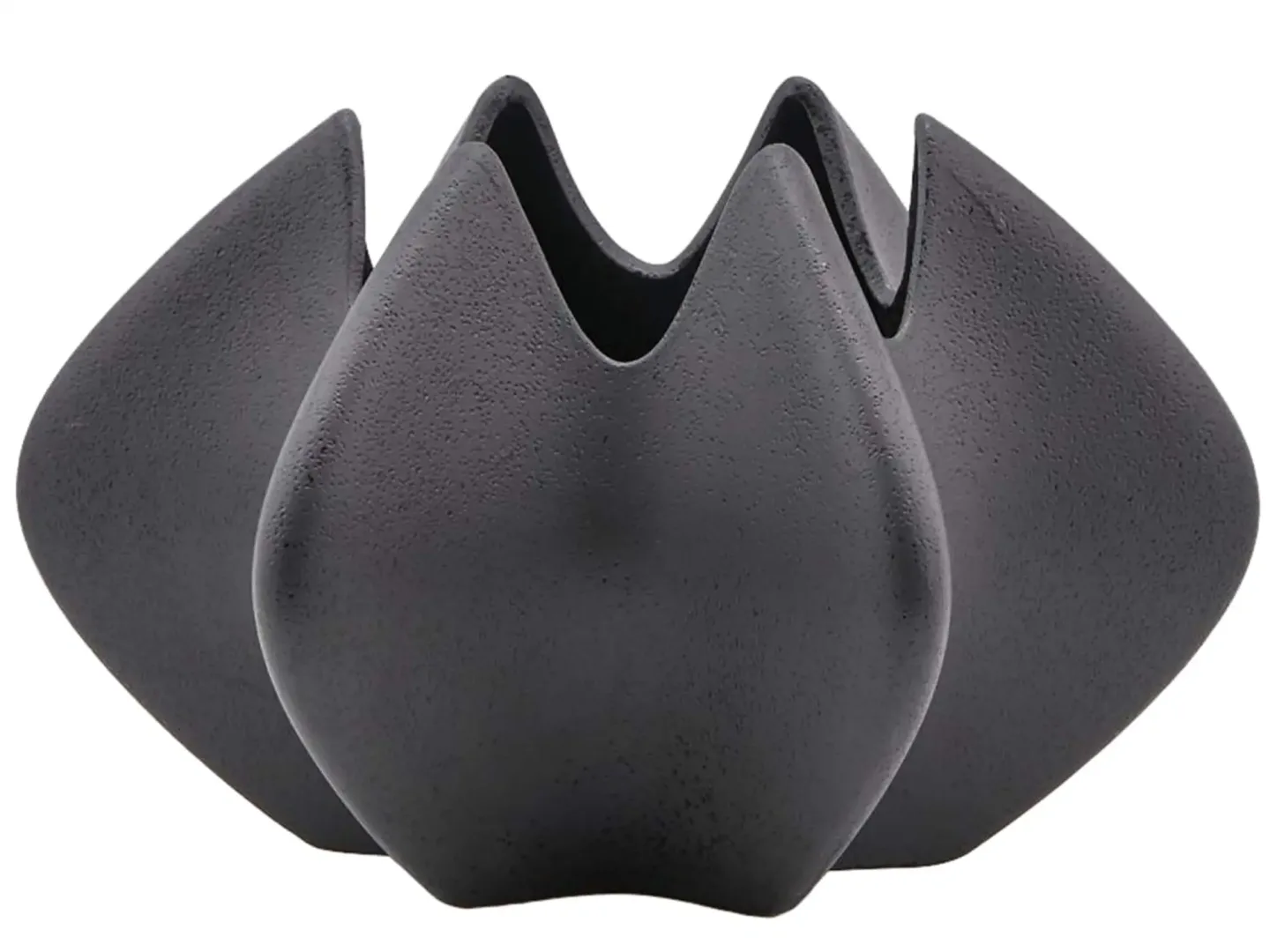 Edg Vase Keramik Schwarz H: 23 cm | Schubiger Möbel