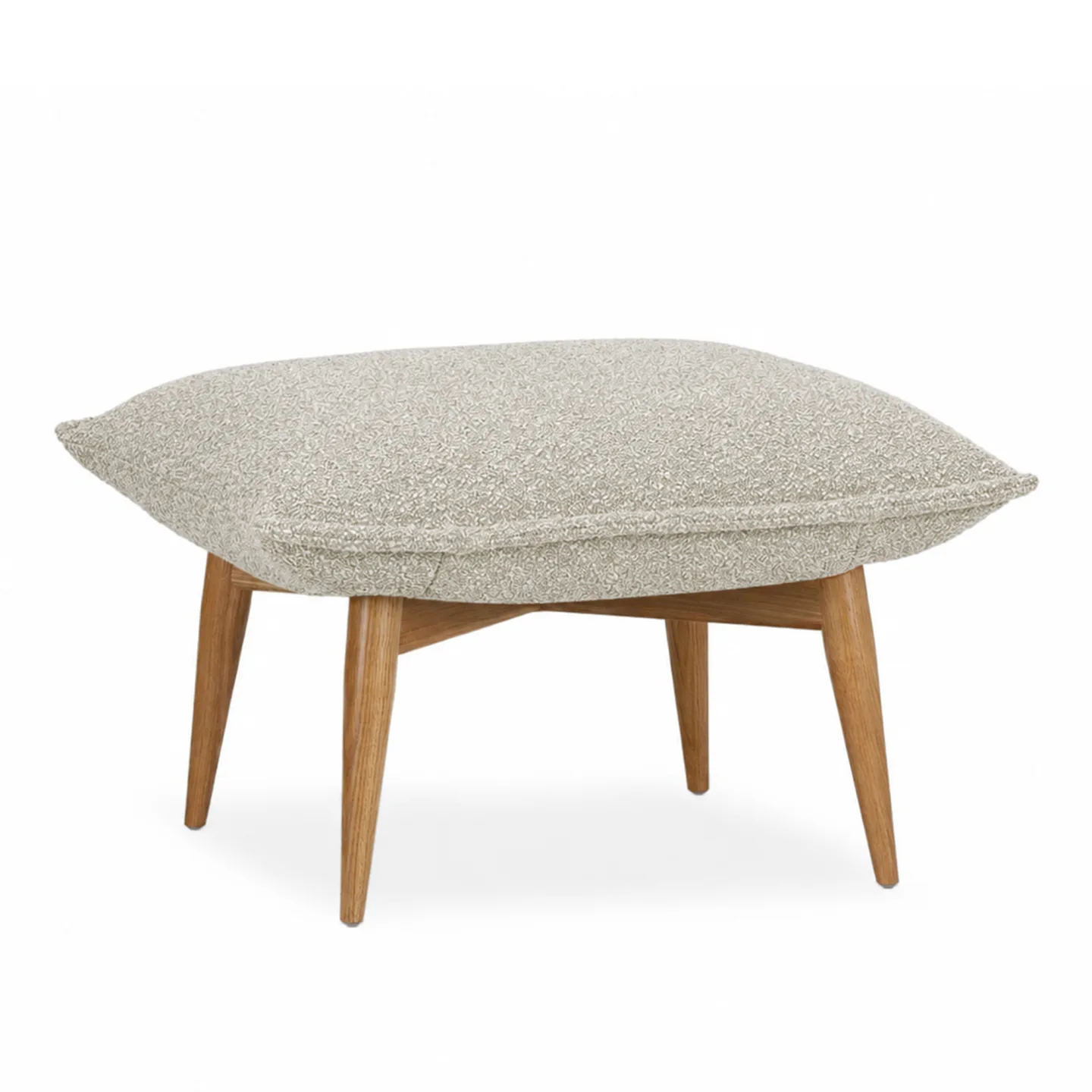 Adea - Tao ottoman fabric upholstery, natural oak, Bohemian 010 - Fotpallar - Jukka Setälä