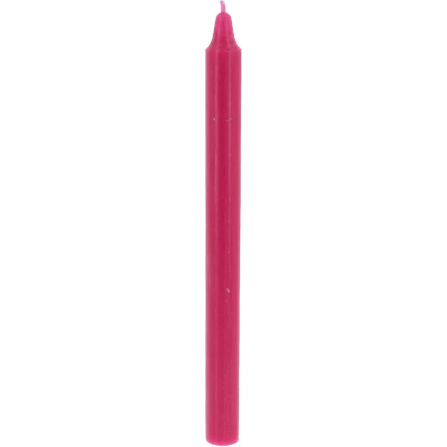 Balthasar Kerze Rustico Himbeere H27.5 cm D2.2 cm, Brenndauer 10h - Material: Wachs