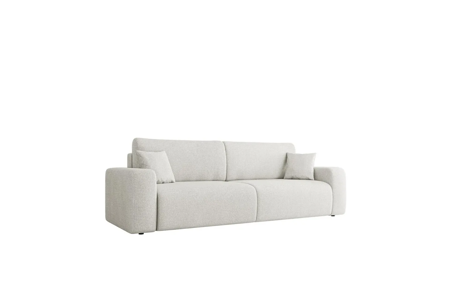 Barile Bäddsoffa 3-sits i Plysch - Vit