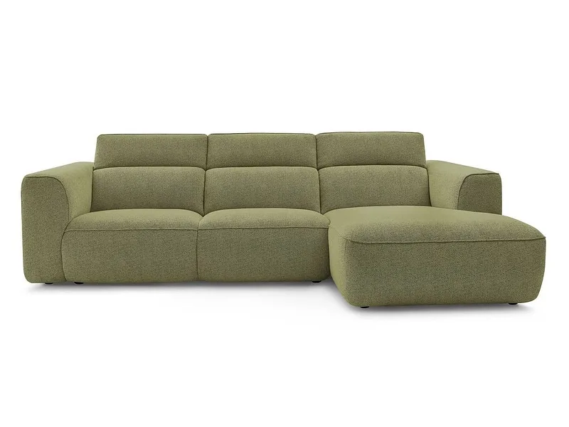 Ecksofa BOBOCHIC WILLIAM Stoff chiniert grün