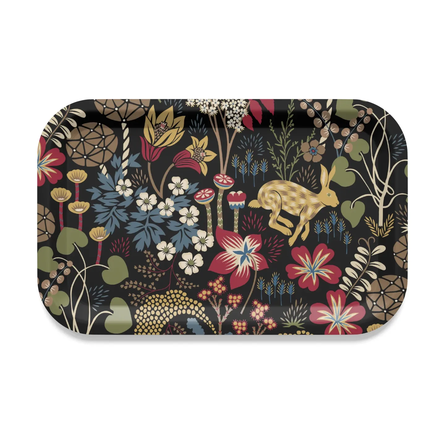 Arvidssons Textil Lyckeflykt bricka 21x33 cm Röd-brun