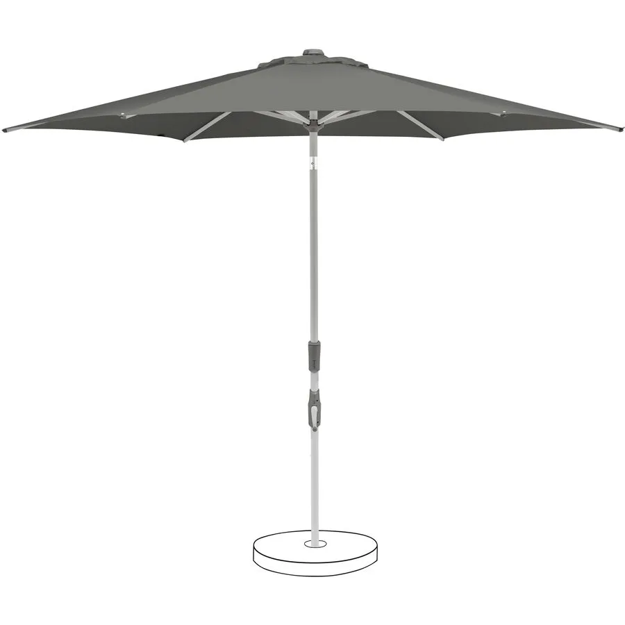 Suncomfort BY GLATZ Sonnenschirm Slide Grau Stoff/Metall 300 cm - Material: Polyester Stoff, Metall