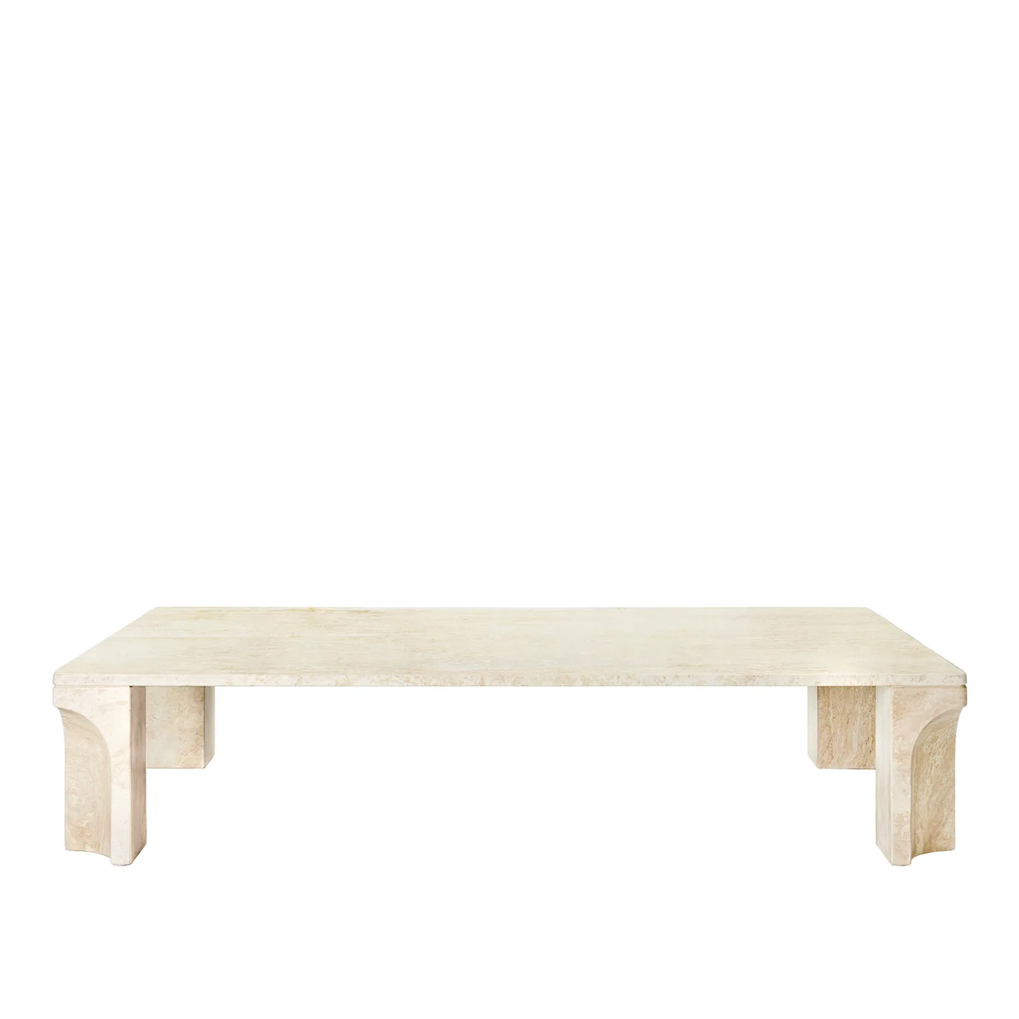 Gubi - Doric Coffee Table Rectangular / Neutral White - Soffbord - GamFratesi - Vit - Sten