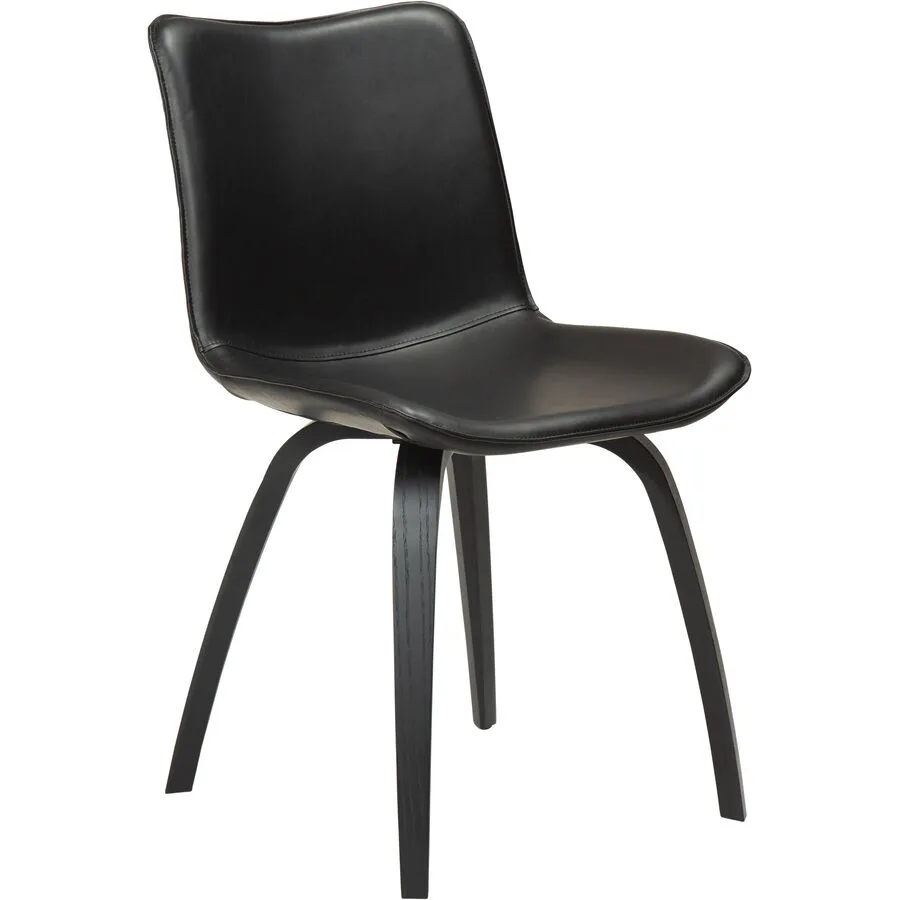 DAN-FORM Stuhl 2er-Set Glee black Kunstleder