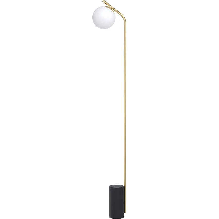 Eglo Stehlampe Betulia Schwarz/Gold Stahl 18 cm 172 cm - Farbe: Schwarz/Messing