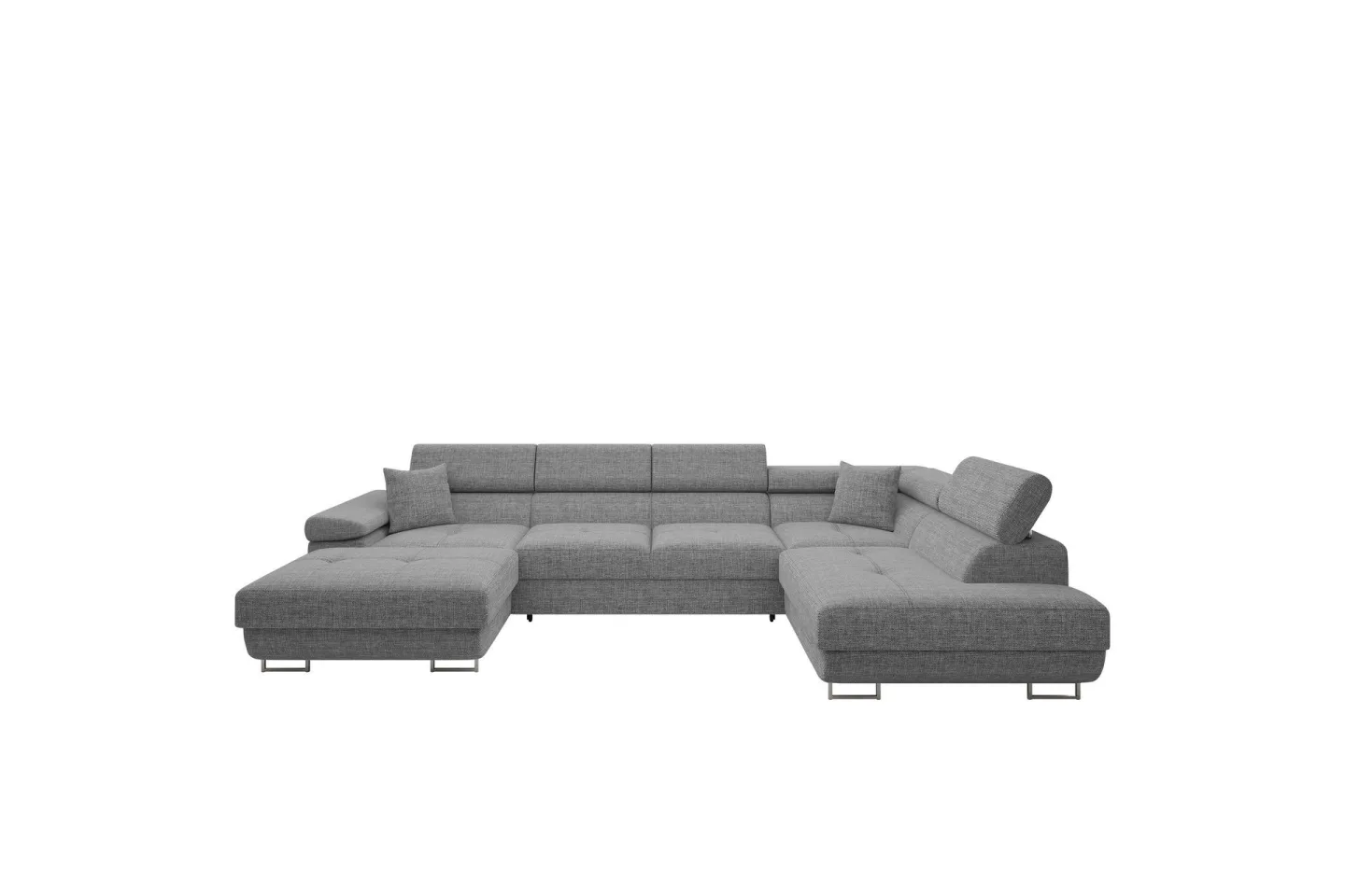 Gabina Soffa med Divan och Schäslong 4-sits - Grå
