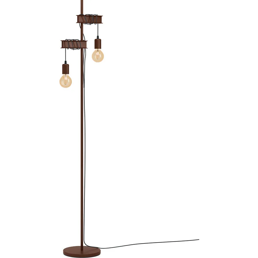 Eglo Stehlampe Townshend 4 Braun Stahl 25 cm 169 cm - Farbe: antikbraun