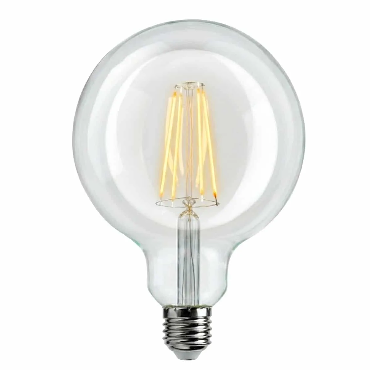 Globlampa LED 125mm 8W Dim to Warm 2200-2700K Klar E27