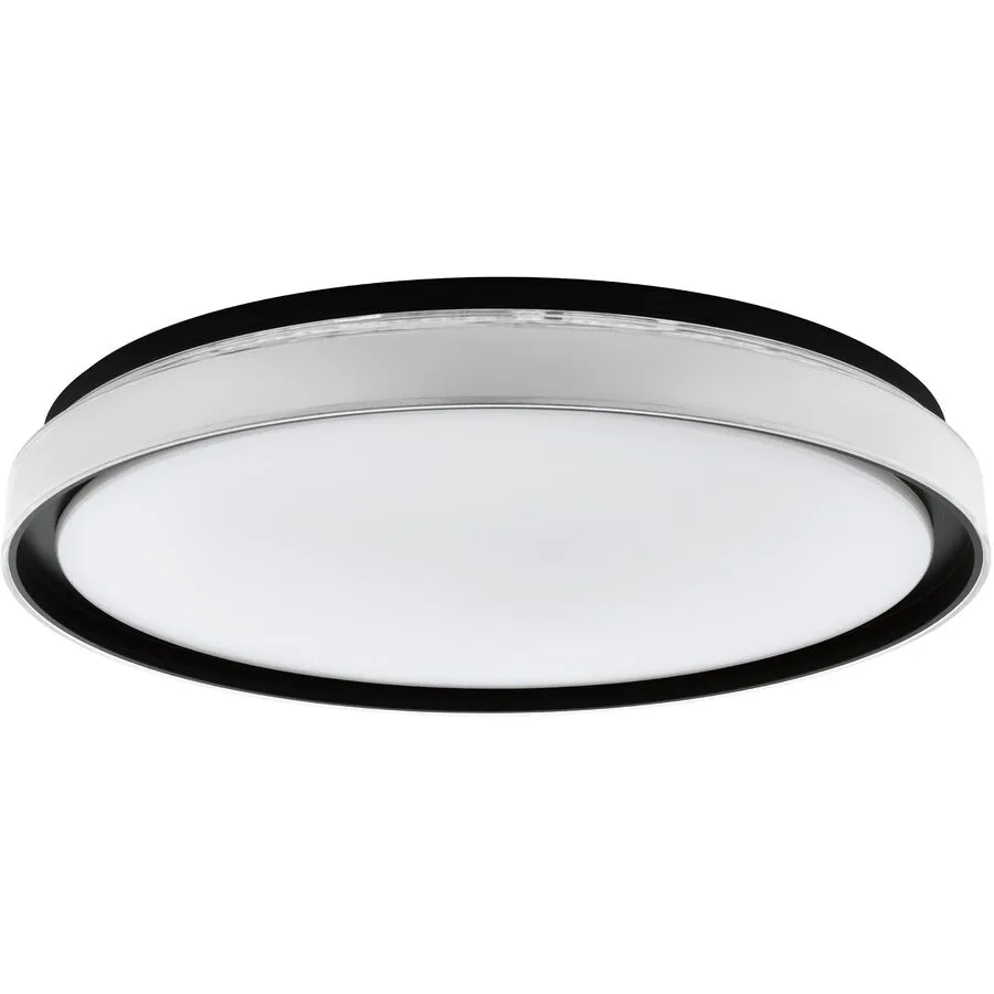 Eglo Deckenlampe Seluci Schwarz/Weiss Stahl/Kunststoff 0 cm 0 cm - Material: Kunststoff/Stahl - LED - LED Energiesparlampen