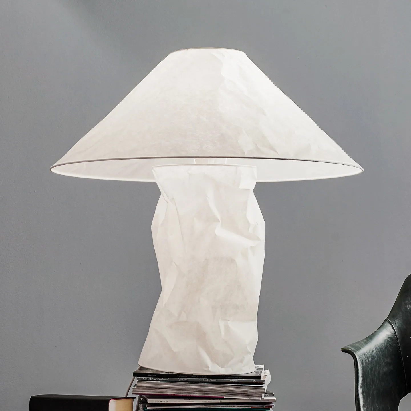 Lampampe Tischleuchte - Ingo Maurer - Wohnzimmer - Design - Papier / Karton - Mit Schirm