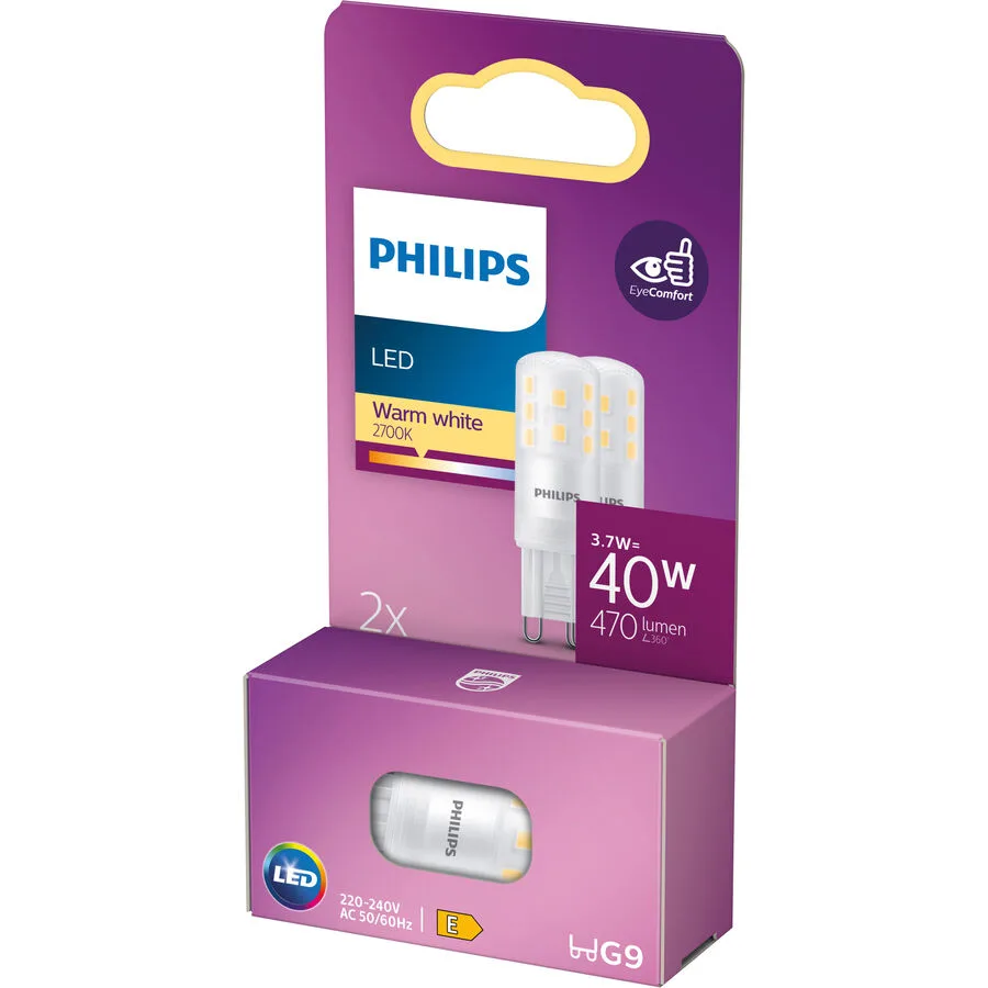 Leuchtmittel Philips Kunststoff 2xG9 3.7W LED - Farbe: matt weiss - LED - Lichtfarbe: Extra warmweiss - LED Leuchtmittel