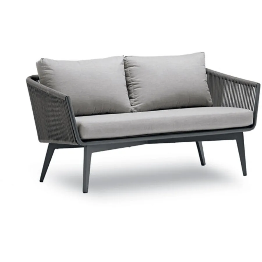 Gartenlounge Rioy Anthrazit Aluminium 2 B 138 T 80 cm