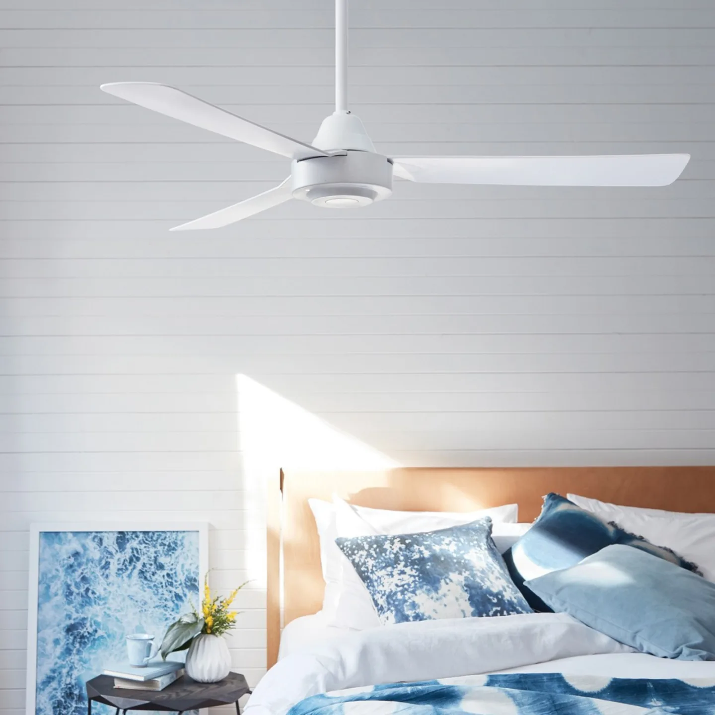 Bayside Calypso takfläkt, vit, Ø 122 cm, tystgående – Beacon Beacon Lighting - Vardagsrum - Modern - Plast