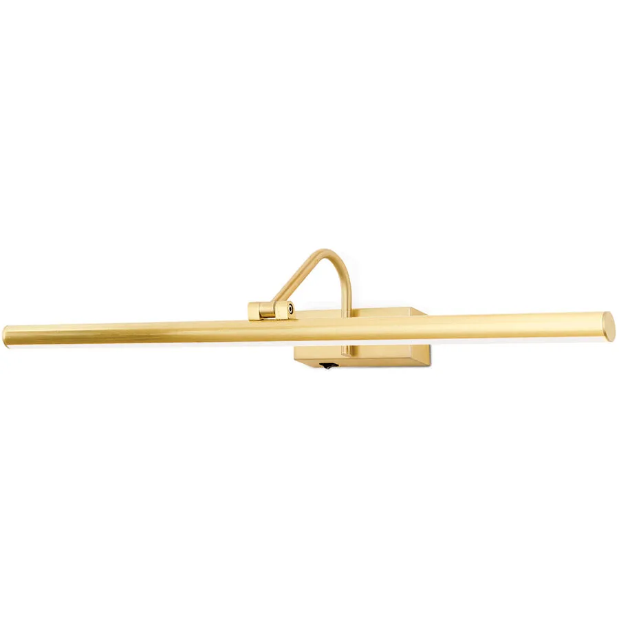Wandlampe Portrait Gold Stahl 60 cm 10 cm - Lichtfarbe: Warmweiss