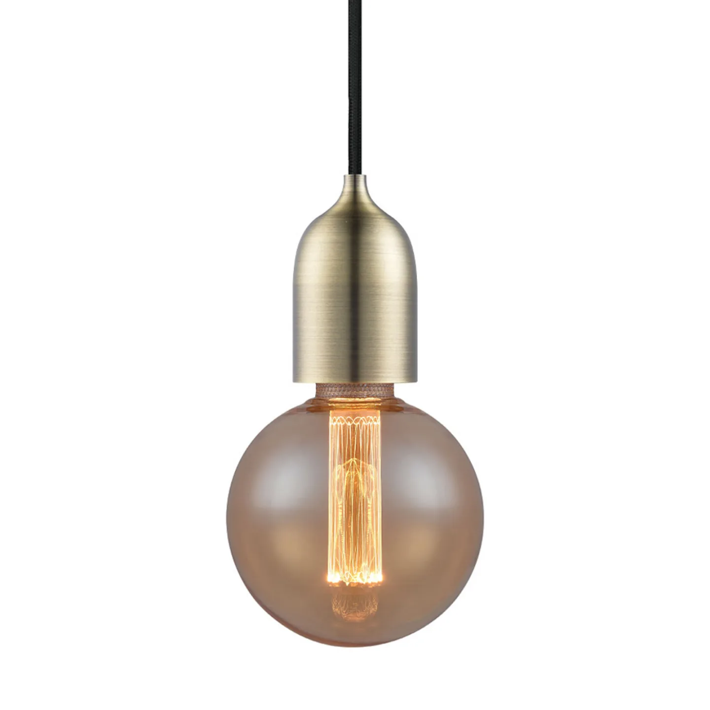 CLASSIC hänglampa, antikmässing, Ø 5 cm, E27 – Halo Design - Aluminium - Med en ljuskälla