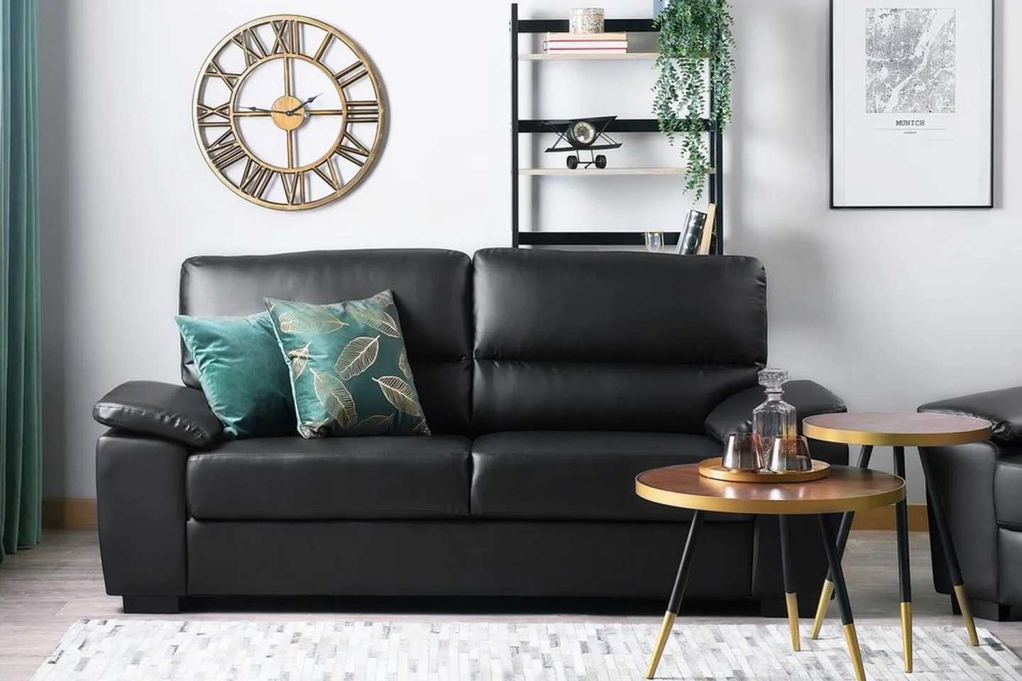 Soffa 3 Sits Vogar - Svart