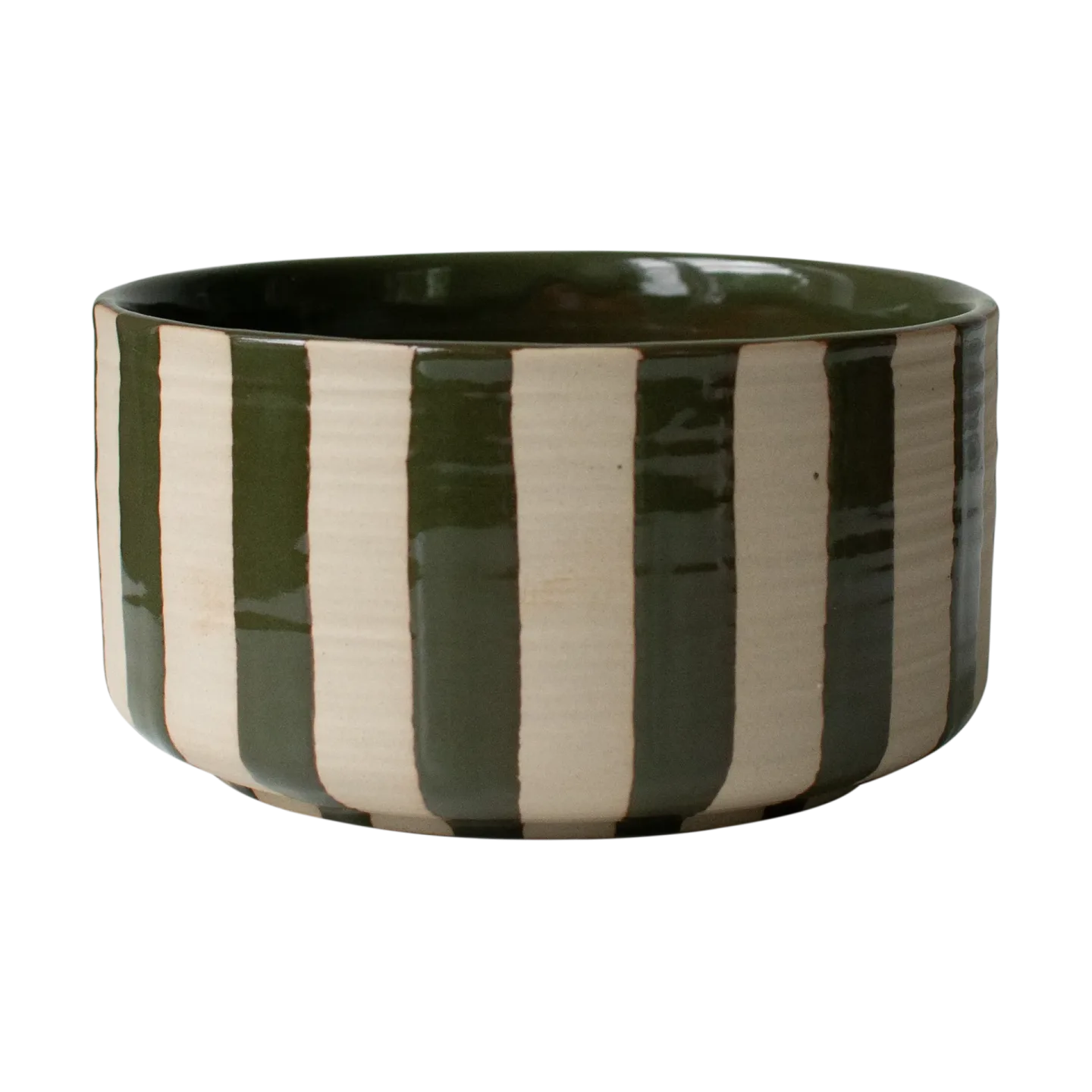 DBKD Line dekorationsskål Ø16 cm Stripe Green