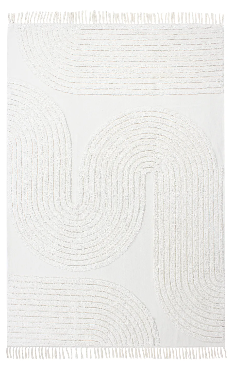 Ryetepper - Jovie Natural Cotton Shaggy (offwhite) (Størrelse: 160 x 230 cm)