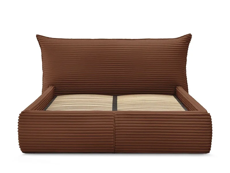 Kastenbett BOBOCHIC JADE 160x200cm cord-stoff orange