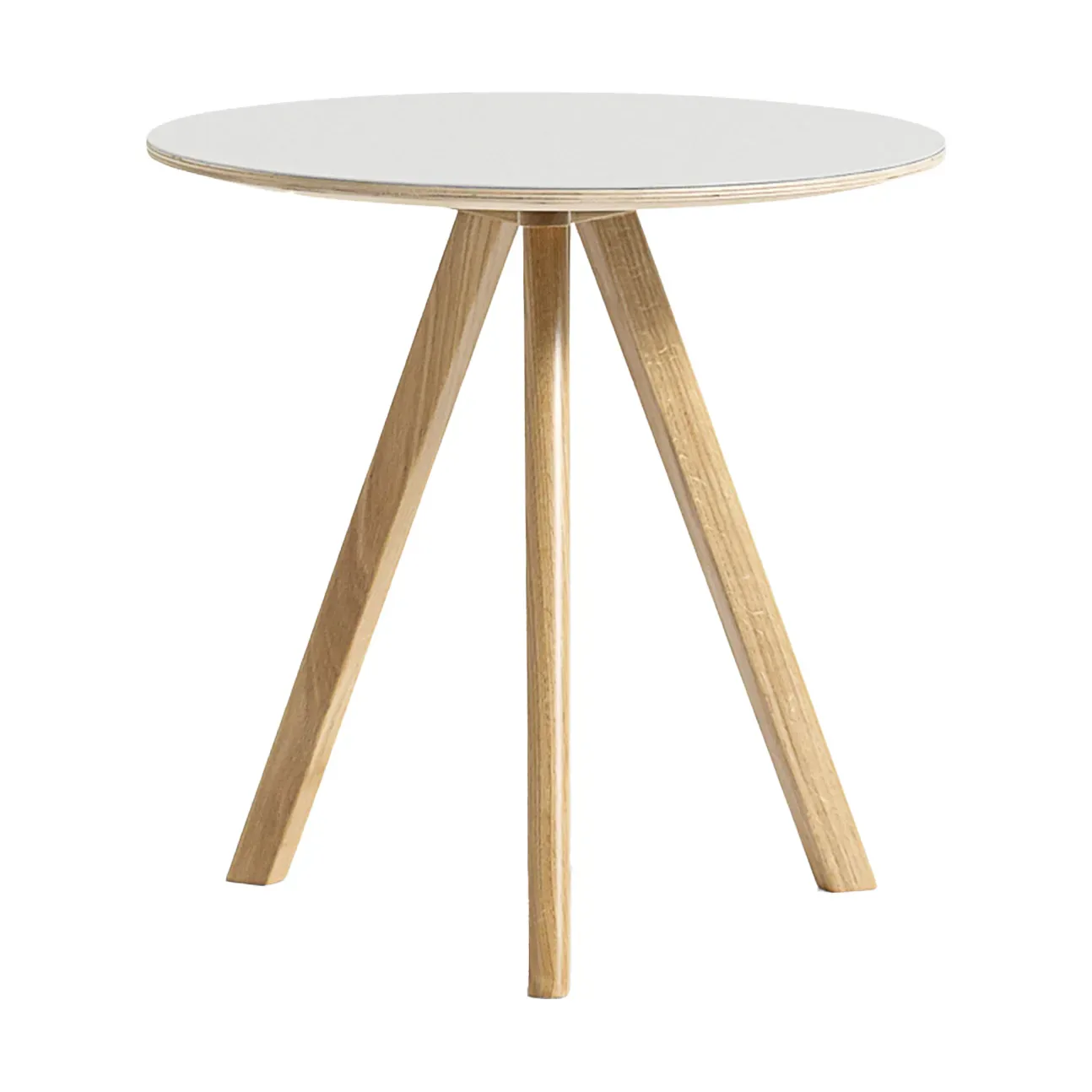 HAY CPH20 2.0 soffbord Ø50 cm Off white linoleum-lacq. oak