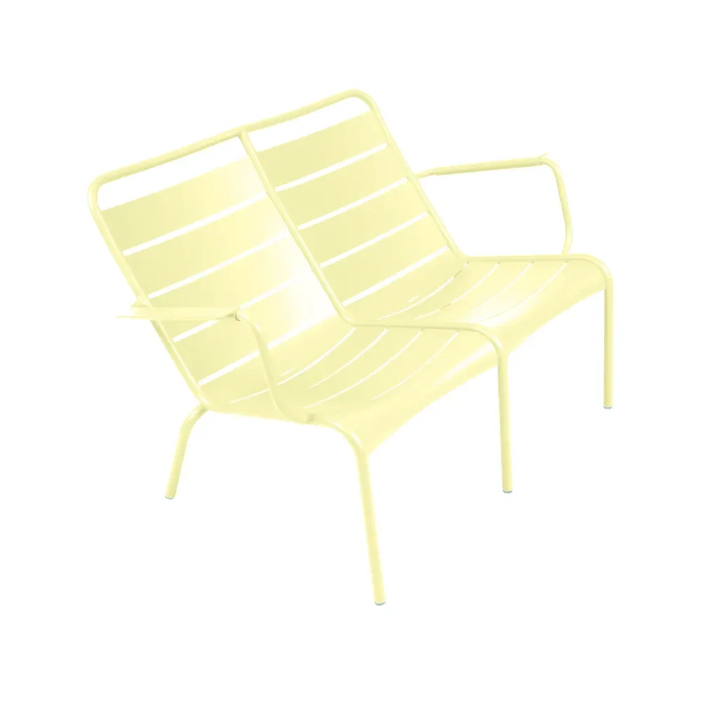 Fermob Luxembourg Duo karmstol låg Frosted lemon (gul)