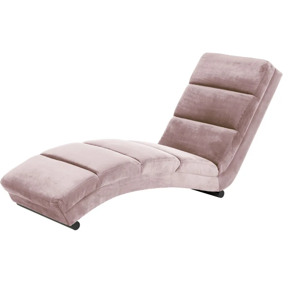 Liege Flint Rosa, Schwarz Samt, Metall B 60 T 170 H 82 cm
