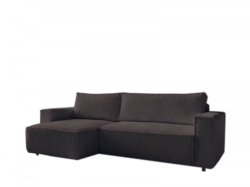 Ecksofa BOBOCHIC NIHAD Cord-Stoff rotbraun