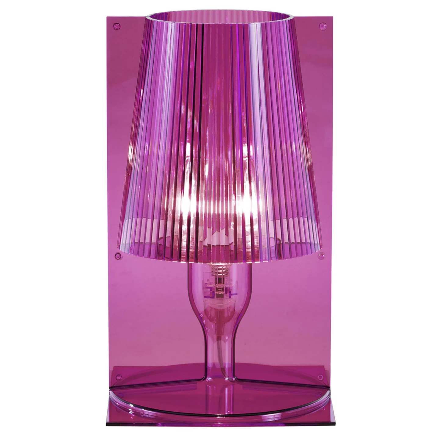 Take Designer-Tischleuchte, rosa - Kartell - Wohnzimmer - Kunststoff - Mit Schirm