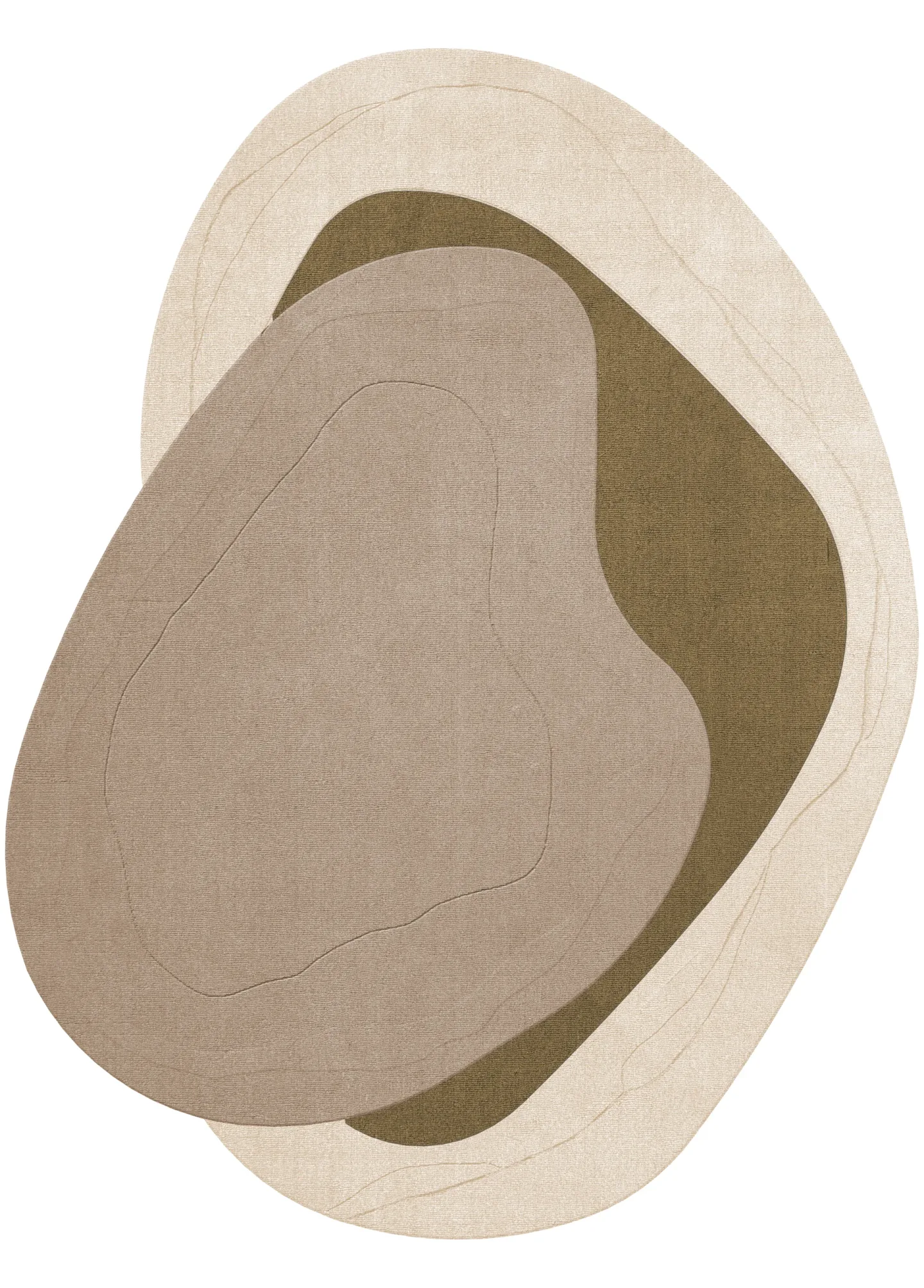 Layered Erik Bratsberg Lozza ullmatta Olive, 210x270 cm
