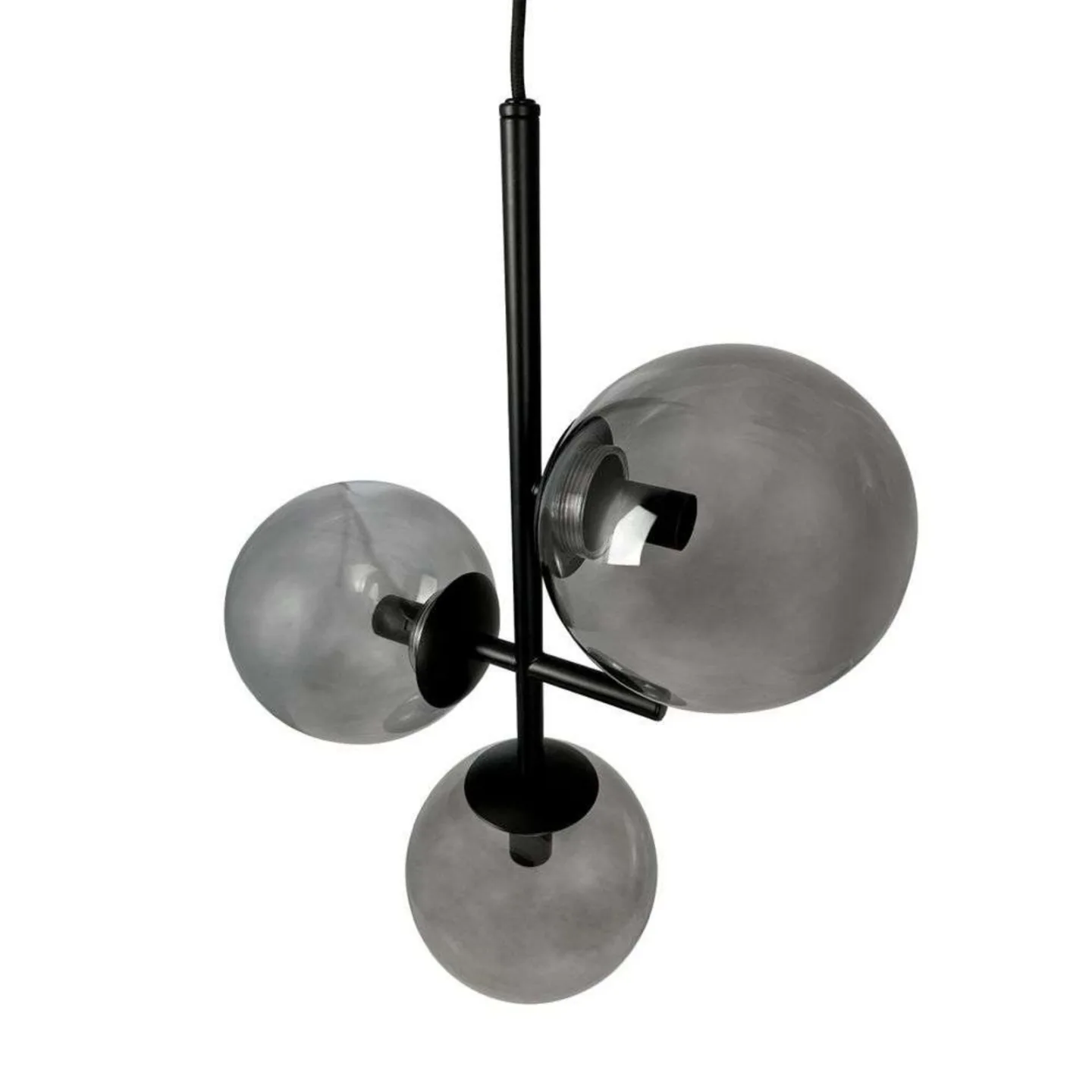 Como Pendelleuchte, rauch/schwarz, 3-flg. - Dyberg Larsen - Wohnzimmer - Modern - Metall - Mehrflammig