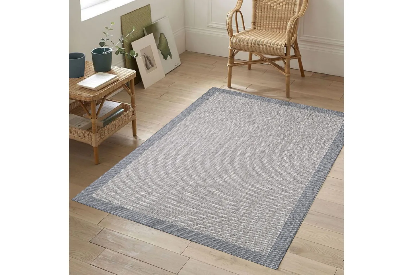 Gångmatta Sisalux 100x200 Rektangulär - Grå