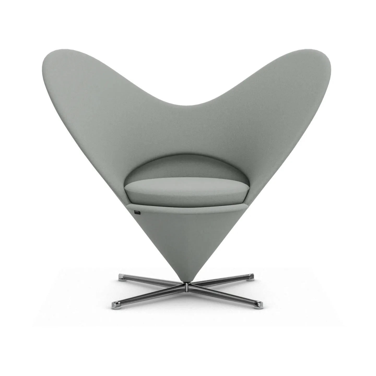 Vitra Heart Cone Chair fåtölj Hola cement-rostfritt stål
