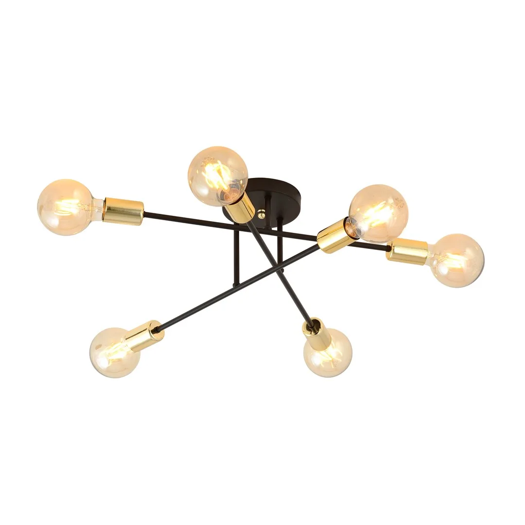 Emibig Lighting - Veken Ø55 - Takplafond - Svart/Guld