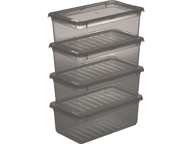 Set Aufbewahrungsboxen BEA grau 33x19x12cm