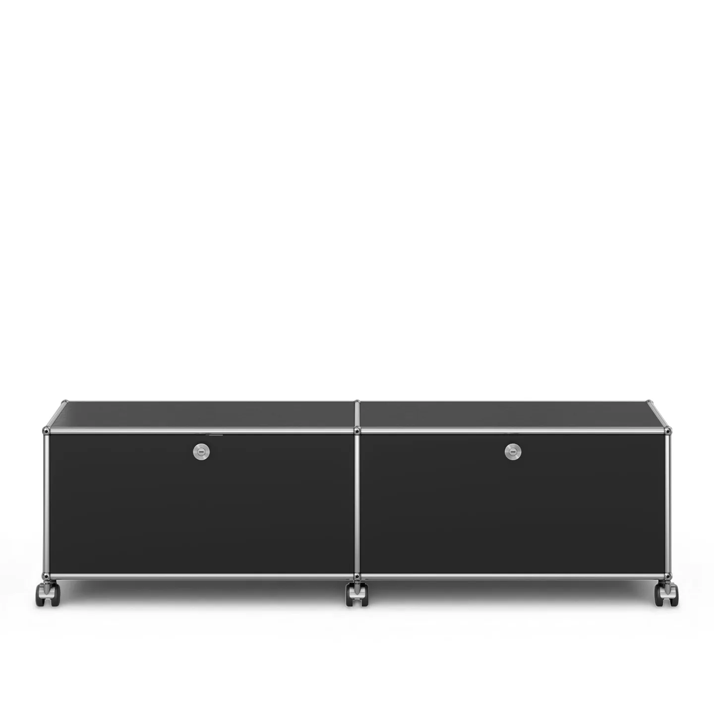 USM - USM Haller TV Furniture M61 Graphite Black - TV-bänkar - Fritz Haller & Paul Schärer - Svart - Metall