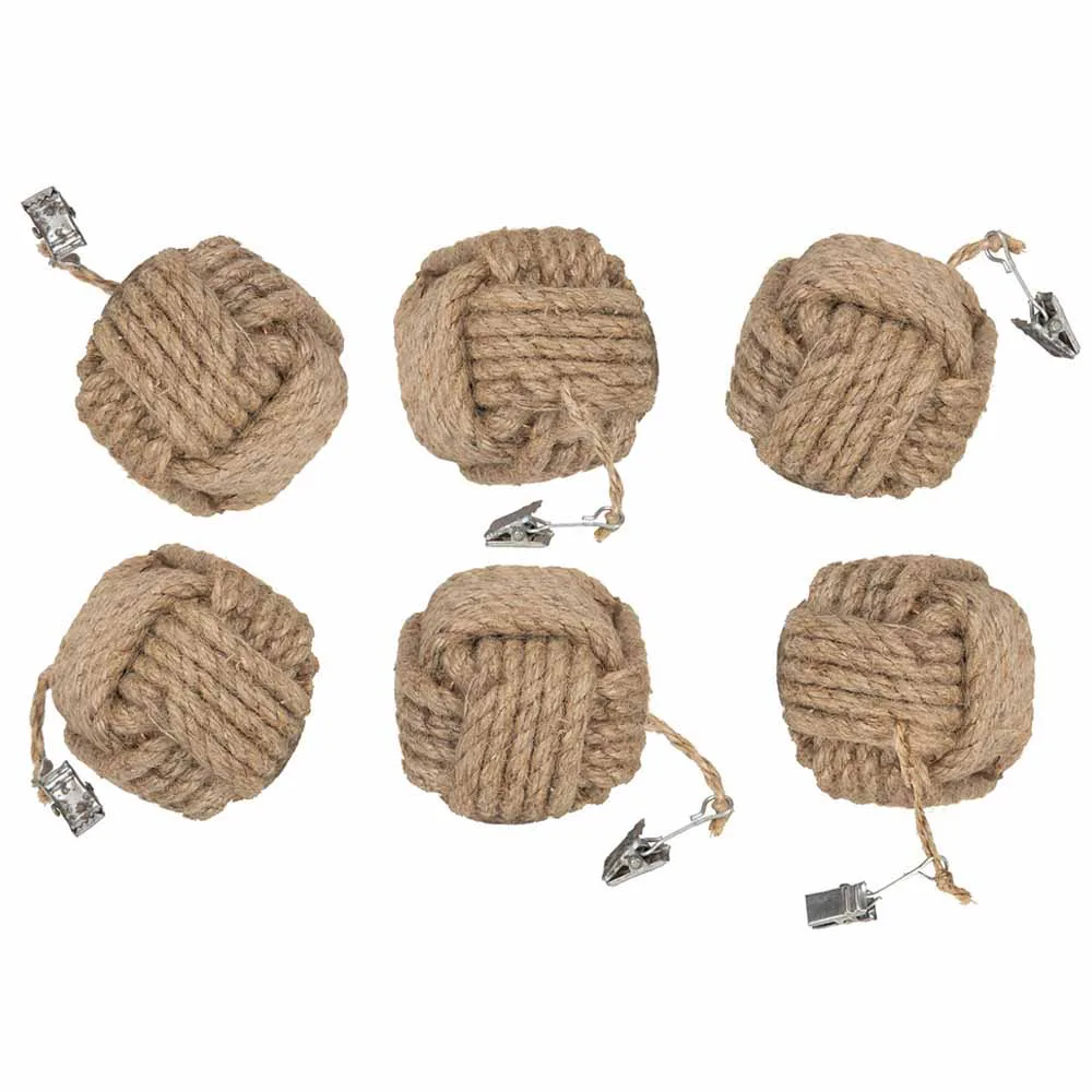 Duktyngd Knop i Jute 6 pack