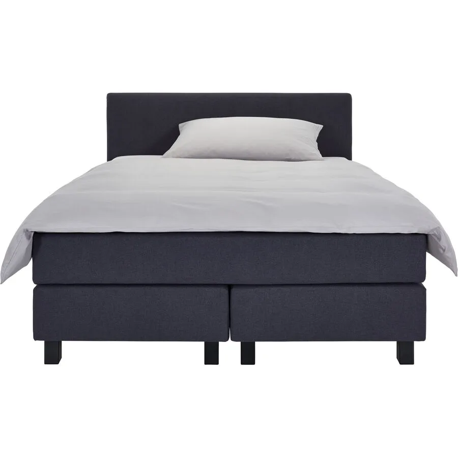 Boxspringbett President dunkelgrau Stoff 160 x 200 cm