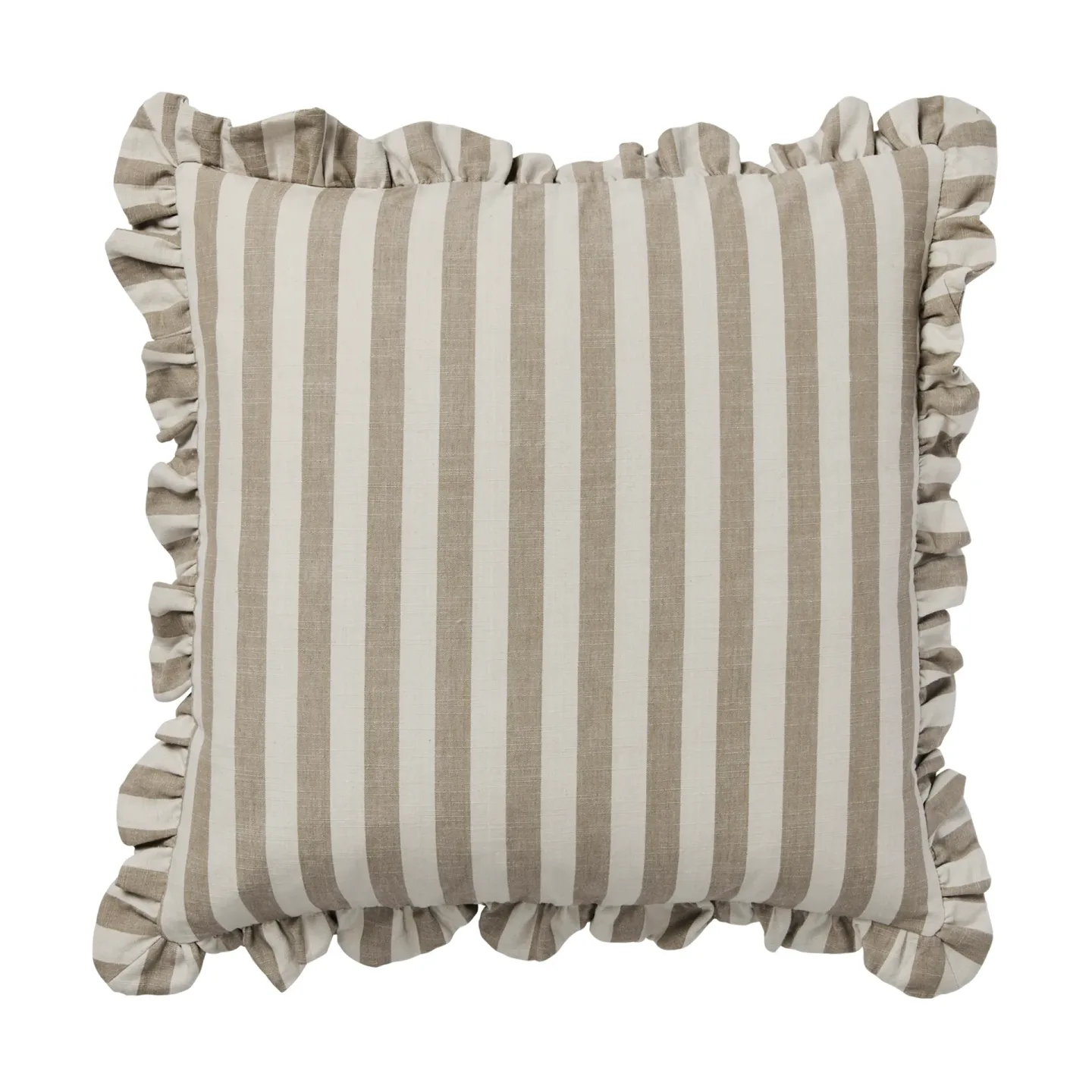 Broste Copenhagen Ina kuddfodral Brown kelp-castle beige, 50x50 cm