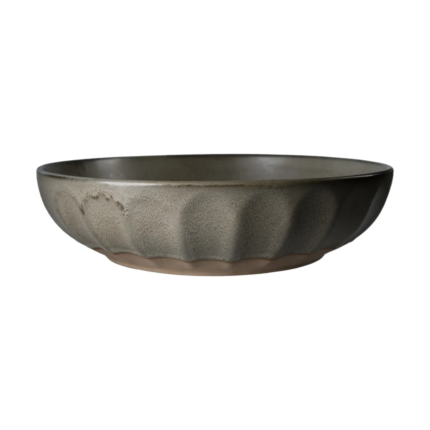 ERNST Ernst Steingutschüssel Grau-Natur, Ø24 cm