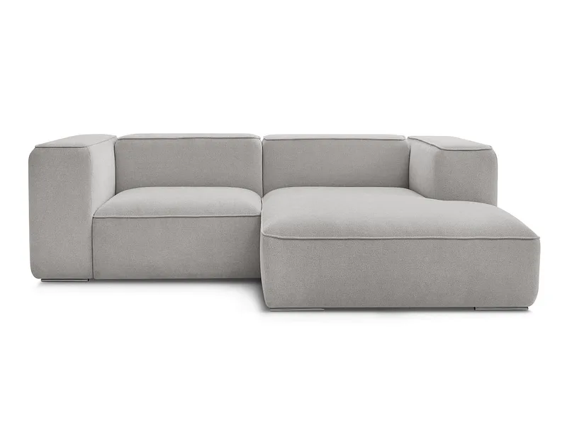 Ecksofa BOBOCHIC ZEPHYR Stoff mit Textur hellgrau
