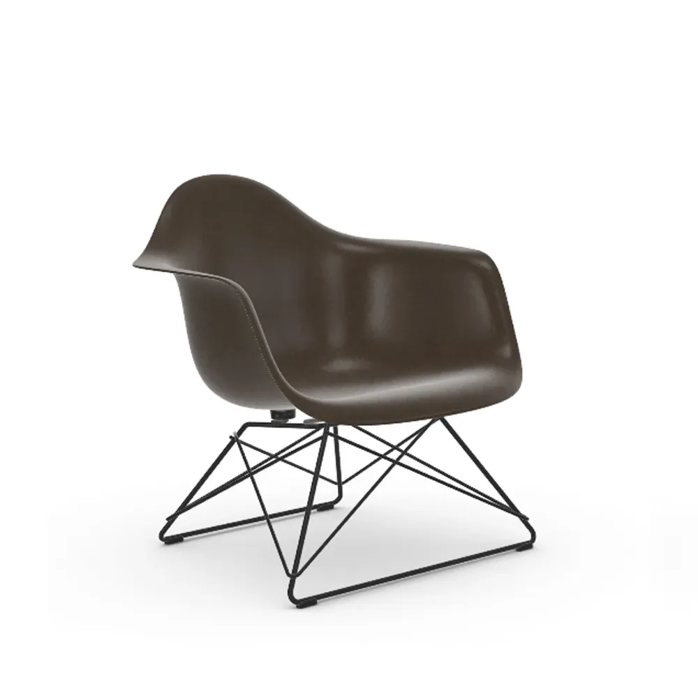 Vitra Eames fiberglass armchair LAR fåtölj Elephant hide grey-Black