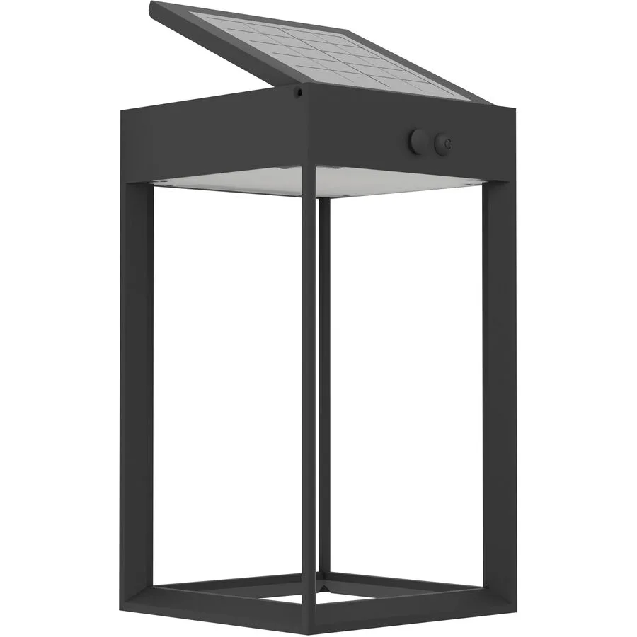 Eglo Solaraussenlampe Suzzara Schwarz Kunststoff 25 cm - Lichtfarbe: Helles Neutralweiss