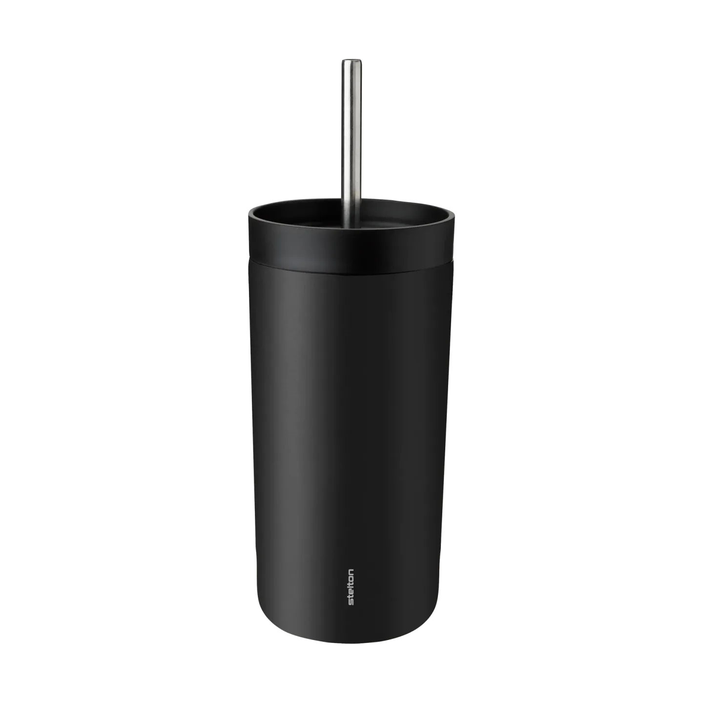 Stelton To Go Sip Thermobecher mit Strohhalm 0,4 L Soft black