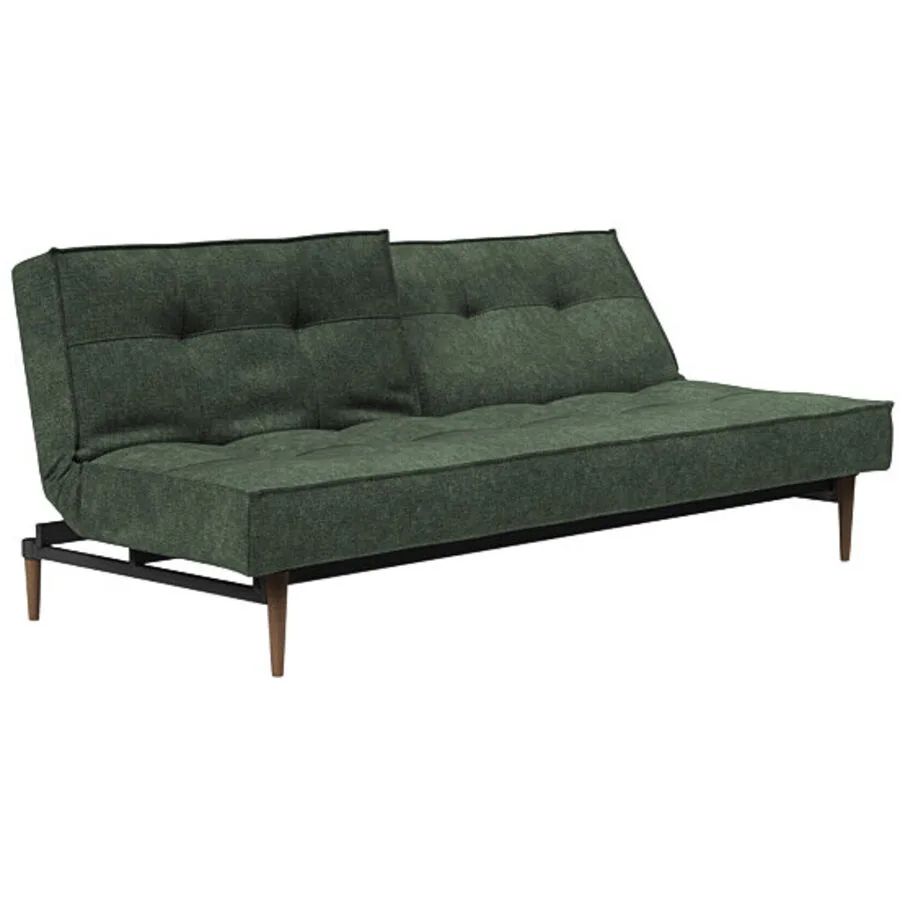Bettsofa Split Grün Stoff 210 cm 91 cm Klappbar