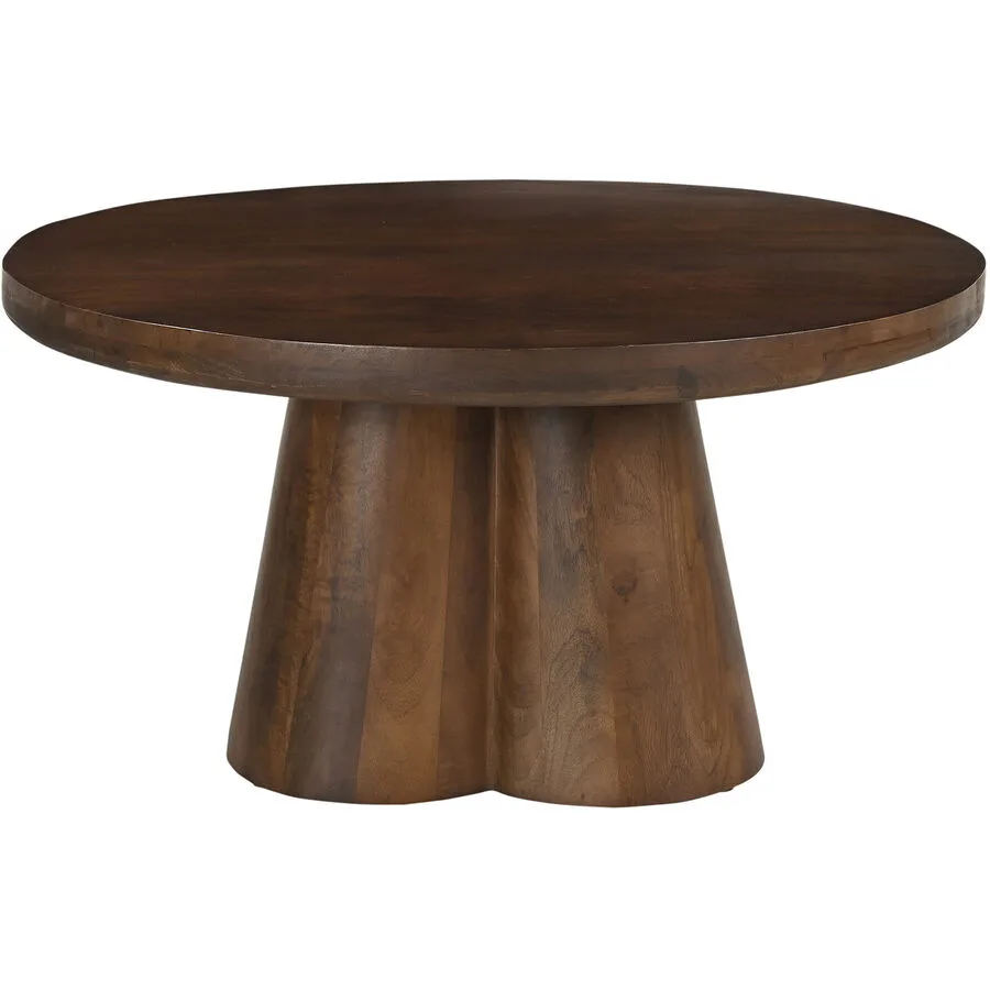 Salontisch Rondo Braun Holz 80 cm - Material: Mangoholz massiv