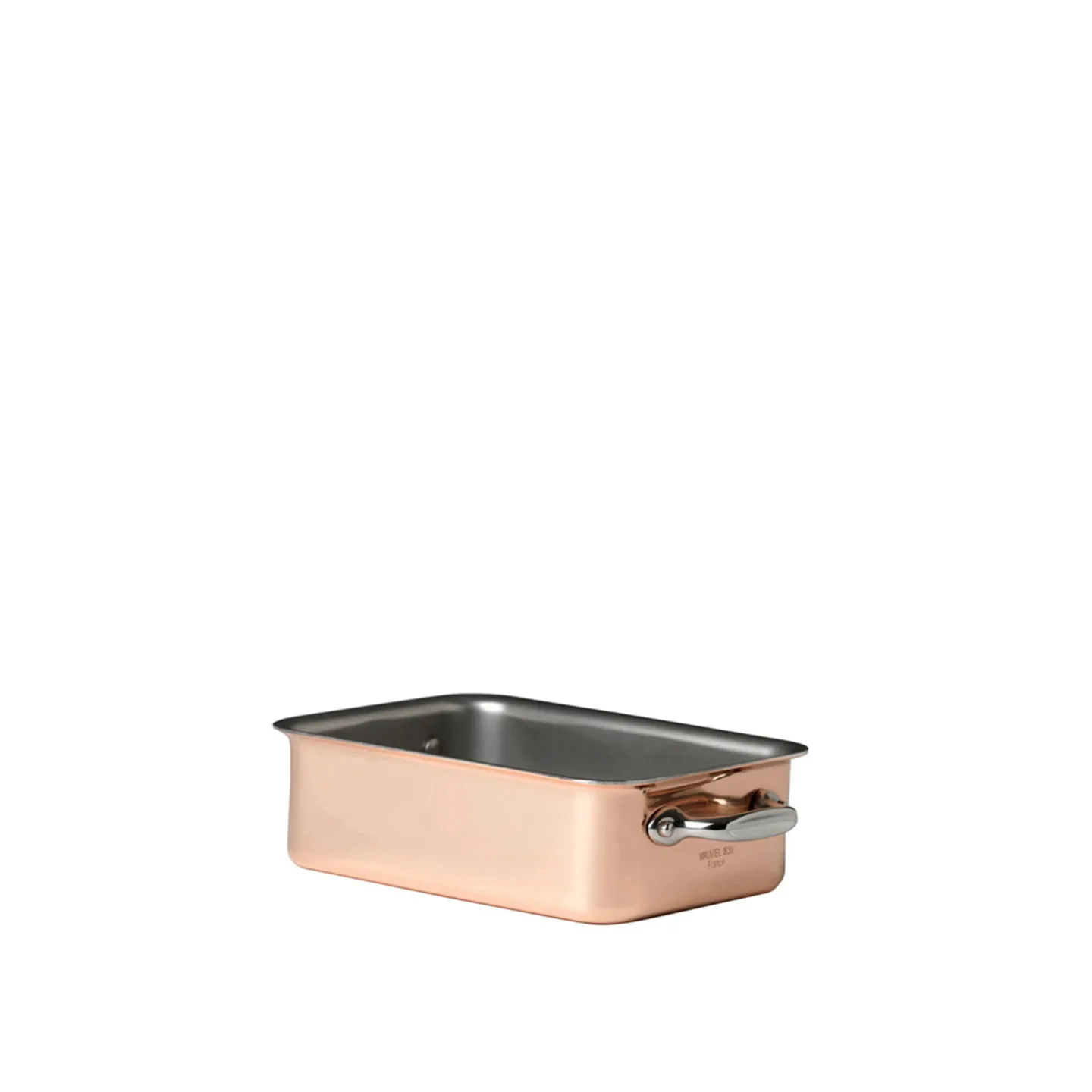Mauviel - Mini Roasting Pan Copper/Steel - 14 x 10 cm - Ugnsformar - Silver,Koppar